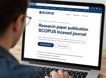 A researcher discussing journal publication strategies with a mentor.