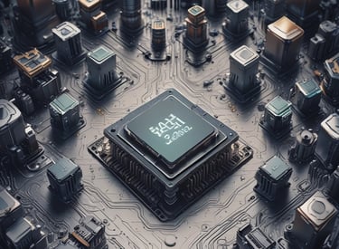 Close-up of robots collaborating on assembly line with AI control