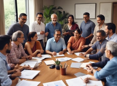 man and woman sitting at the table