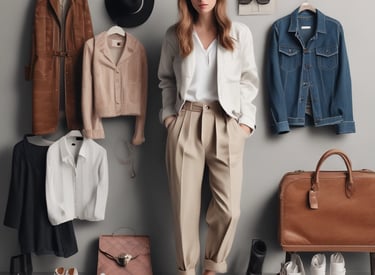 Stylish outfit ideas presented in a modern layout.