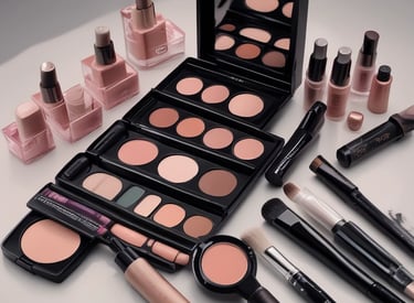 Brightly decorated party set with balloons in lilac, gold, and red hues