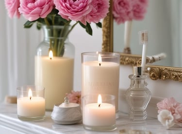 Spotlight on a special offer tag hanging over a selection of unique gifts