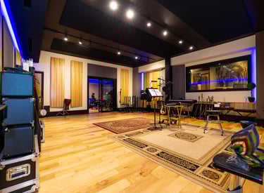 Main Live Room A at recording studio in Atlanta, GA