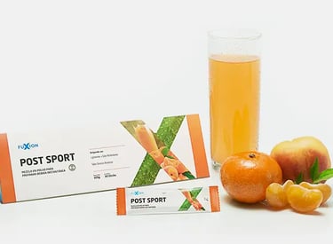 Producto en sobre sabor naranja y durazno