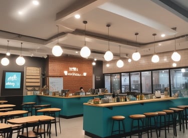 A vibrant street view of Pune's bustling market area.