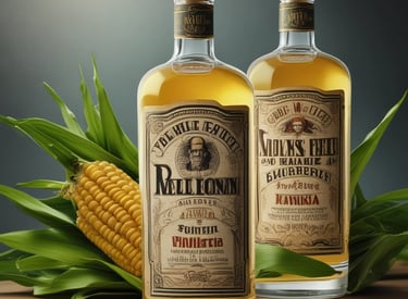 A vibrant bottle of flavored vodka with bright citrus fruits around it, highlighting its zesty taste.