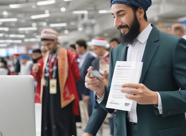 Vibrant cityscape background with a glowing domain name overlay.