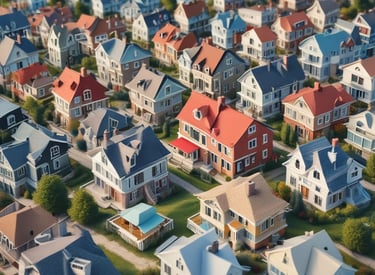 Modern real estate conference venue showcasing networking between professionals.