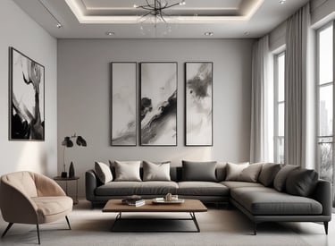 A cozy room filled with warm textures and eclectic decor representing bohemian chic style.