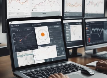 A close-up of digital logistics dashboards showing real-time tracking data.