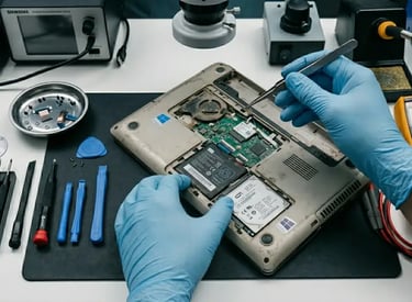 laptop reparatur in peine, Platine reparatur, laptop geht nicht an, board repair