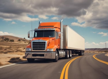 Image showing a delivery truck loaded with industrial goods ready to depart.