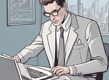 A professional consultant reviewing data protection documents with a client.