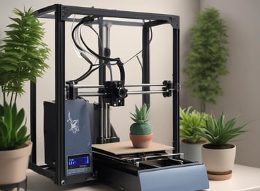 Close-up of a sleek, minimalist 3D printed object on a clean white surface.