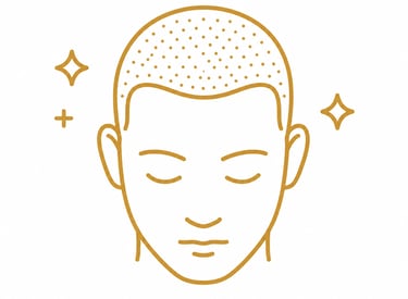 icône effet crâne rasé par micropigmentation chez Medi Kiss Dermaclinic à Bruxelles
