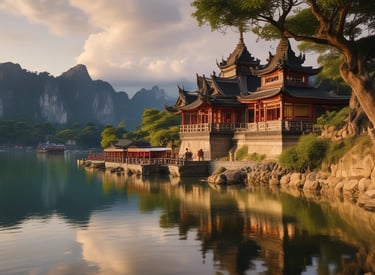 A traveler joyfully reviewing a personalized travel itinerary on a tablet in a cozy café.