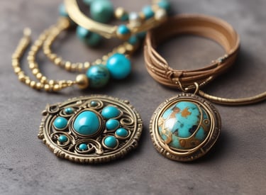 Joyería artesanal de turquesa estilo vintage