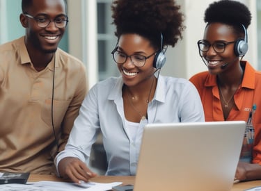A vibrant illustration of interconnected digital nodes representing a growing ecosystem in Senegal.