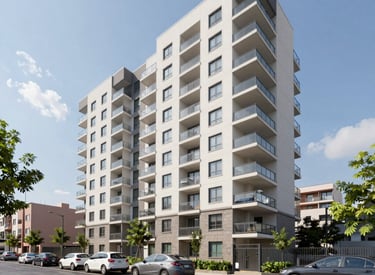 Tall residential tower with multiple floors on Mysore Road, Bangalore