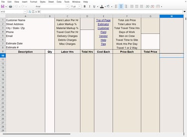 Landscape Estimating Software