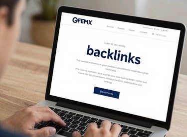 A close-up of a digital network map illustrating strong backlink connections between websites.