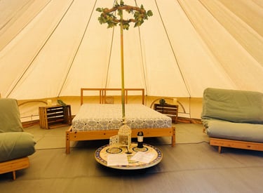 inside our bell tents