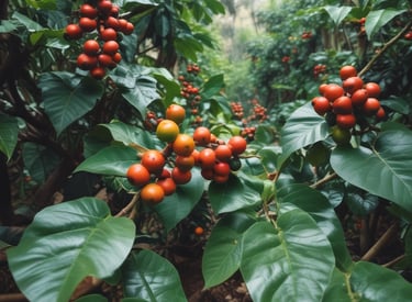 Close-up of freshly roasted artisanal coffee beans spilling from a burlap sack.