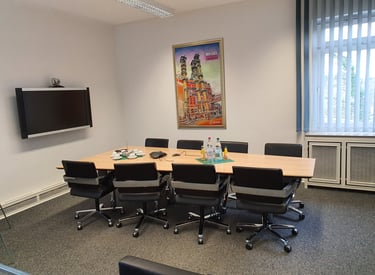 Abstraktes und figuratives Gemälde von Romeo Opincaru, lebendige Farben, Acryl auf Leinwand