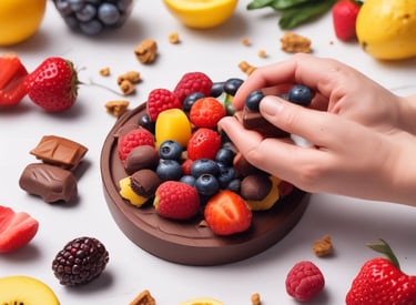 A vibrant smoothie in a glass jar topped with seeds and fresh berries, set on a rustic background.