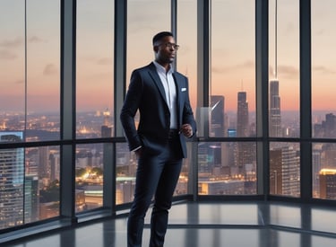 Woman reviewing documents with a satisfied expression against a backdrop of organized filing systems.