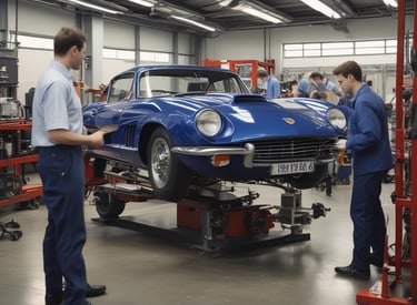 Engineers testing fuel efficiency on the Sterpin Genesis engine.