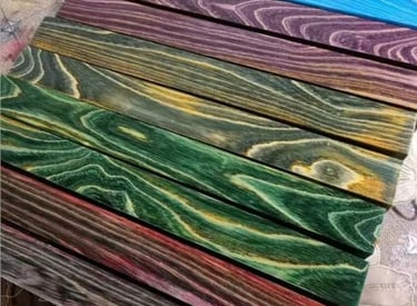 stabilized ash wood block pool cues handles