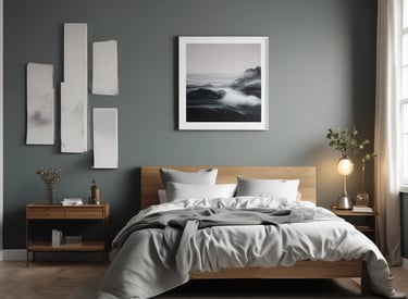 A freshly painted living room with smooth, even walls in a soft neutral tone.