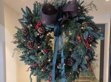 Žali akcentai - naturalūs vainikai