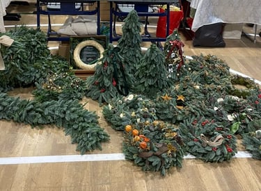 Žali akcentai vainikų dirbtuvės, mugės, edukacijos