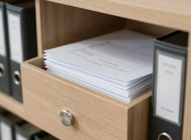 Legal documents and a gavel representing compliance and regulations.