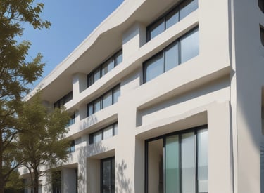 Interior view of a room with soundproofing panels installed on the walls.