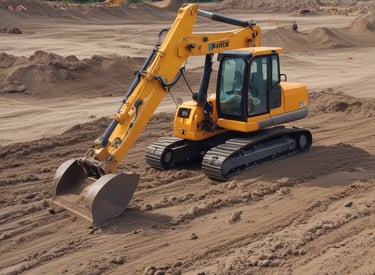 Close-up of durable geotextile fabric rolled out on a construction site.