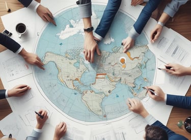 A collector reviewing valuable banknotes with a magnifying glass.