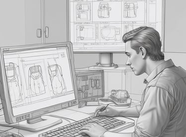 Close-up of a high-tech 3D scanner capturing detailed object surfaces.