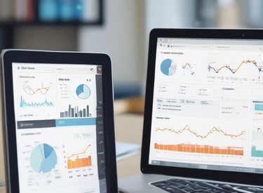 Dashboard showing real-time business analytics and supply chain metrics.