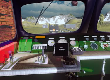 Tåg kopplings simulator instrumentpanel