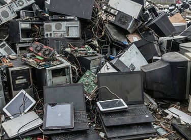 Big pile of e-waste in Hudson