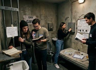 escape game dans une cellule de garde a vue
