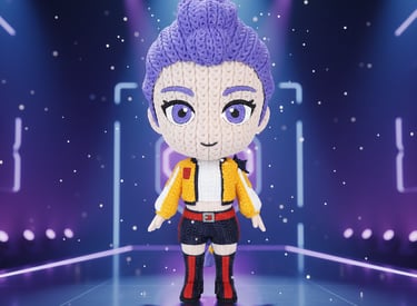 Boneca 3D Rumi | HUNTR/X - KPop Demon Hunters