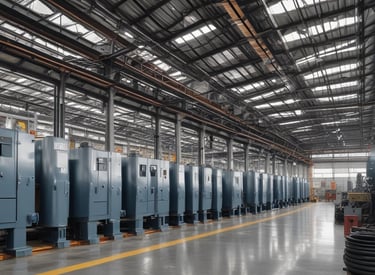 Precision CNC milling machine in an industrial workshop for metal parts manufacturing.