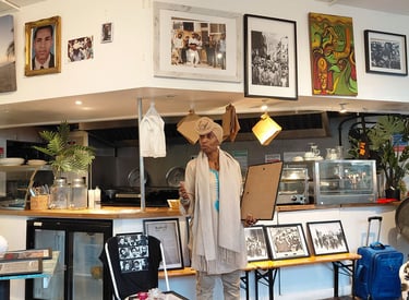 Jamila giving talk about the Mangrove Nine