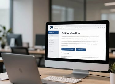 Professional call center agent speaking on headset with a friendly smile.