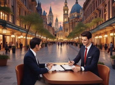 A busy airport tarmac with planes being serviced and ground crew coordinating operations.