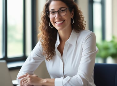 An individual reviewing career plans with a coach in a bright, welcoming space.